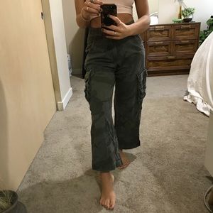 Camo wide leg cargo pants